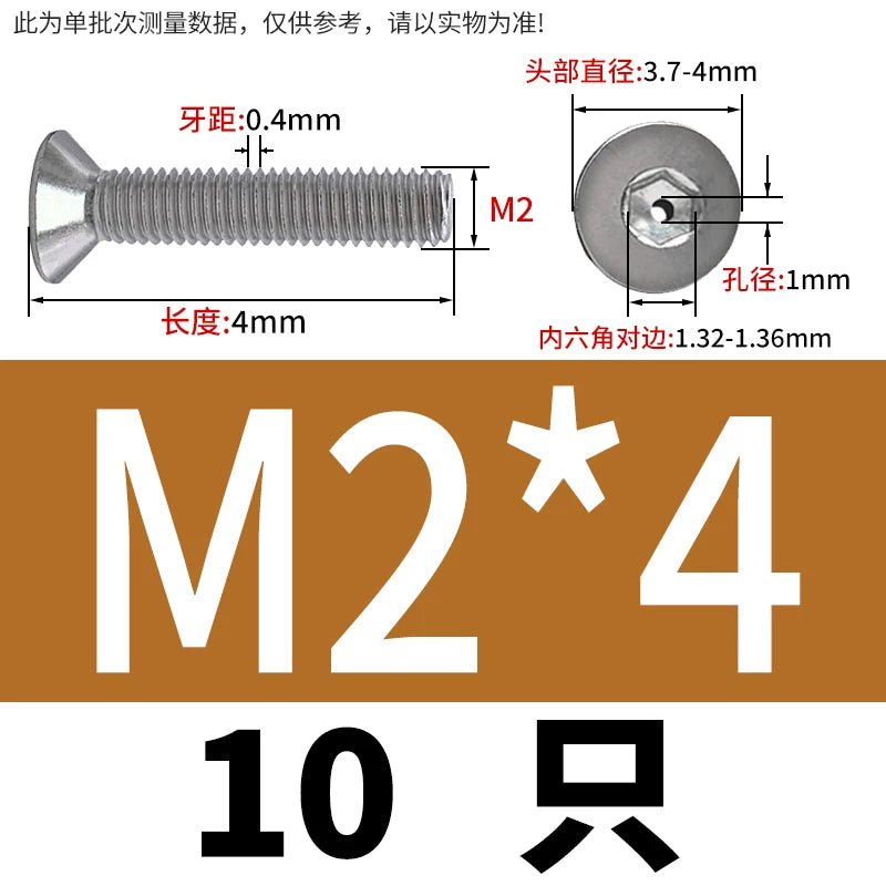 M2-M16 304/316 Stainless Steel Screw Countersunk Hex Hollow Exhaust Vacuum Through-Hole Bolt