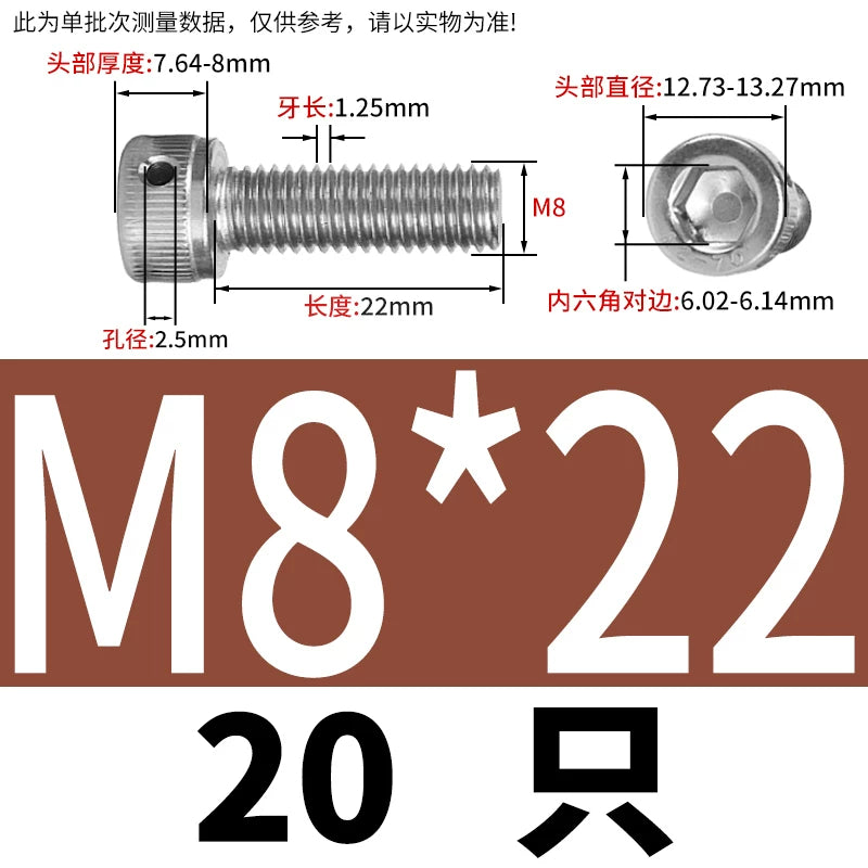DIN912 Stainless Steel Lead Seal Screw Hex Head Side Hole Anti-Dislodge Fastener