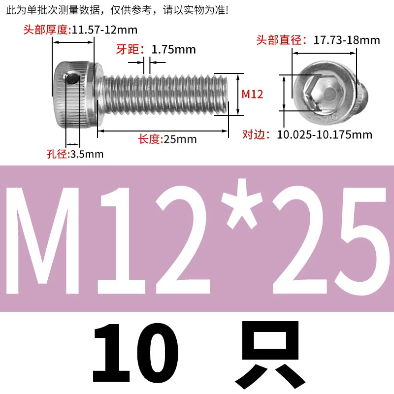 DIN912 Stainless Steel Lead Seal Screw Hex Head Side Hole Anti-Dislodge Fastener