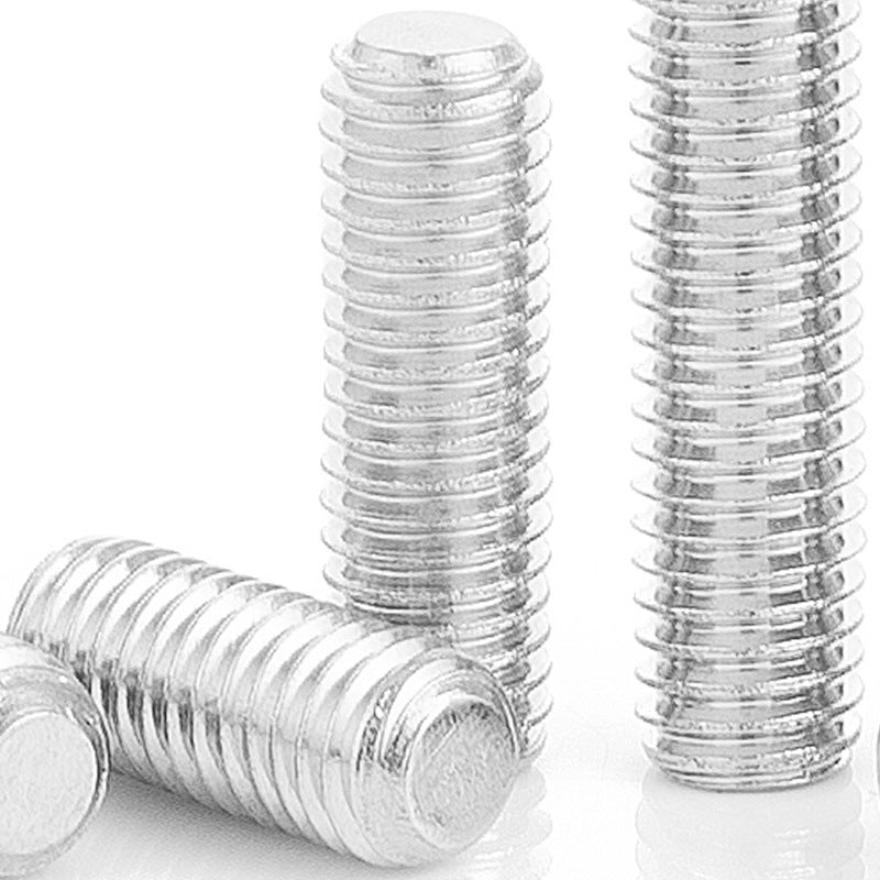 M3/M5/M6 316 stainless steel flat end machine rice screw hexagon flat head tightening stop screw base rice top thread for Industrial Machinery Fixing