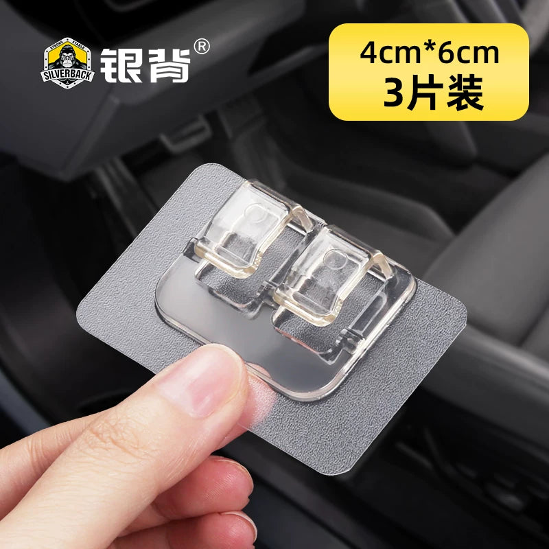 Car Floor Mat Invisible Fixing Sticker High Temp Resistant Anti-Slip Velcro Double-Sided Adhesive Buckle