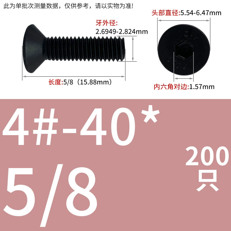 #2 #6 1/2 UNC/UNF/BSW Grade 10.9 Screw Imperial Countersunk Flat Cup Hexagon Precision Screw
