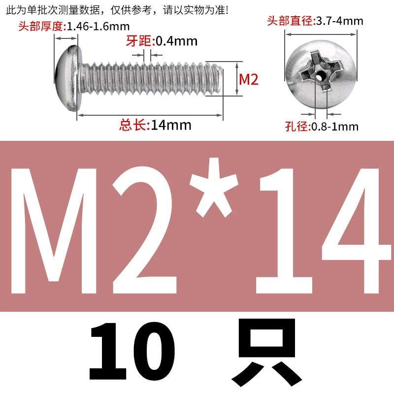 304/316 Stainless Steel Screw M2-M10 Phillips Pan Head Hollow Through-Hole Vacuum Exhaust Fastener