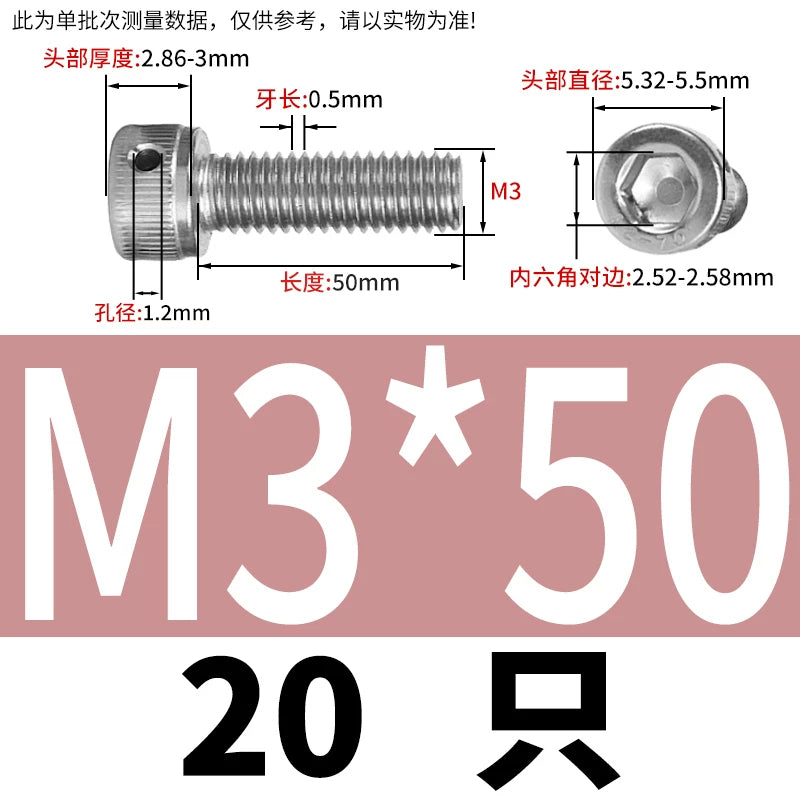 DIN912 Stainless Steel Lead Seal Screw Hex Head Side Hole Anti-Dislodge Fastener