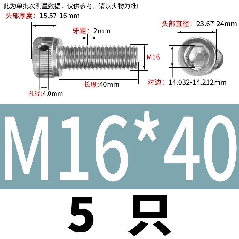 DIN912 Stainless Steel Lead Seal Screw Hex Head Side Hole Anti-Dislodge Fastener