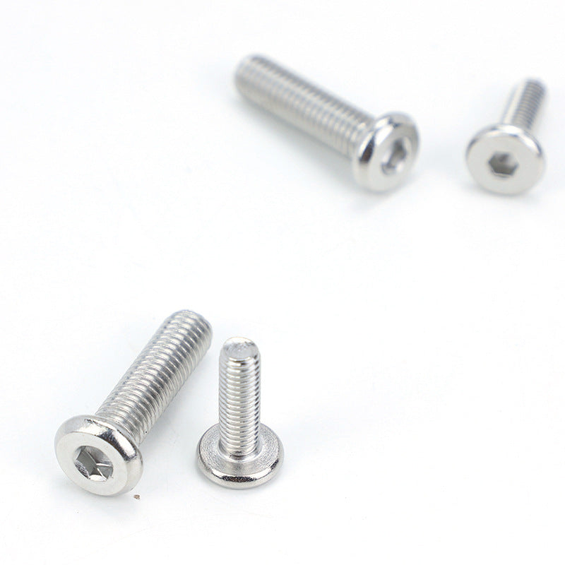 M6/M8 304 stainless steel large flat head hexagonal screw flat head hexagonal bolt furniture screw machine wire  for Furniture, Home Repair & Construction