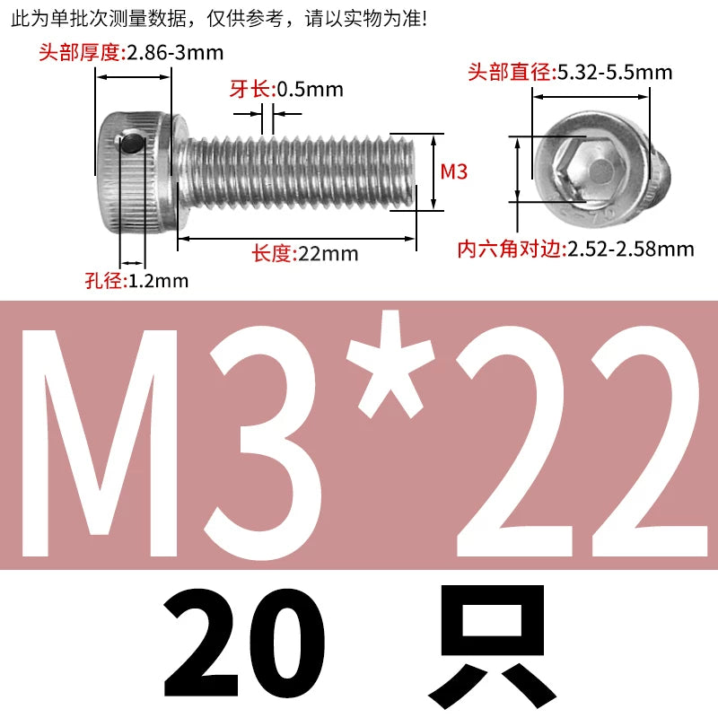 DIN912 Stainless Steel Lead Seal Screw Hex Head Side Hole Anti-Dislodge Fastener
