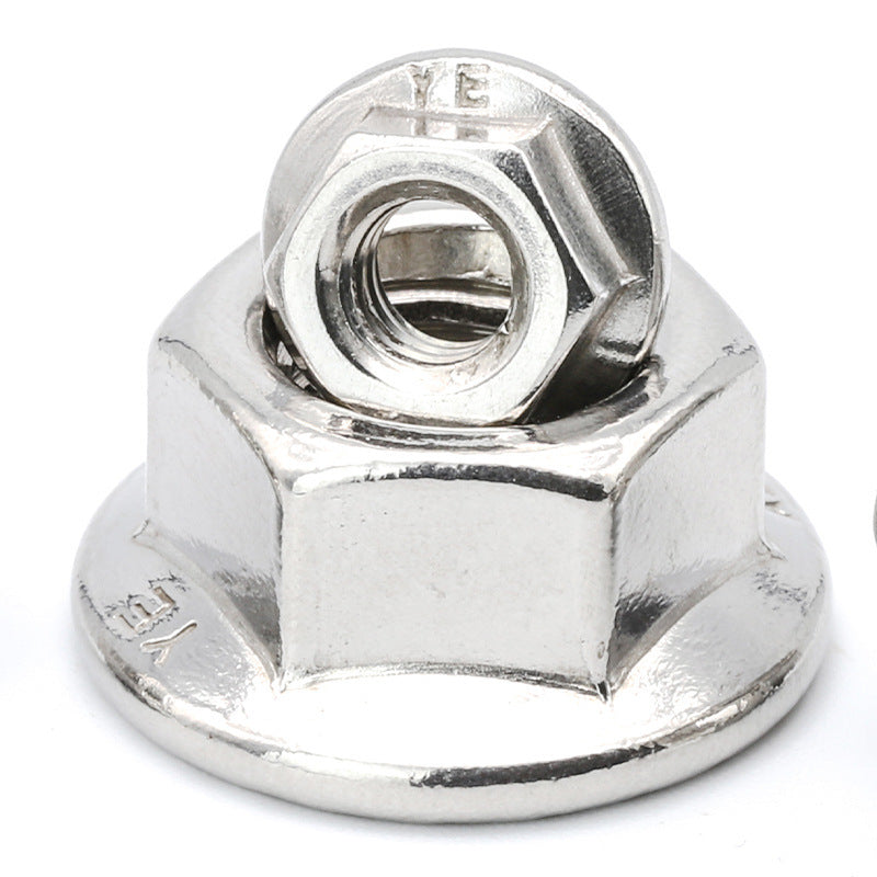 M4/M6/M8 304 stainless steel anti-tooth flange nut anti-wire hexagonal flange mother left-handed flange nut for Machinery & Equipment