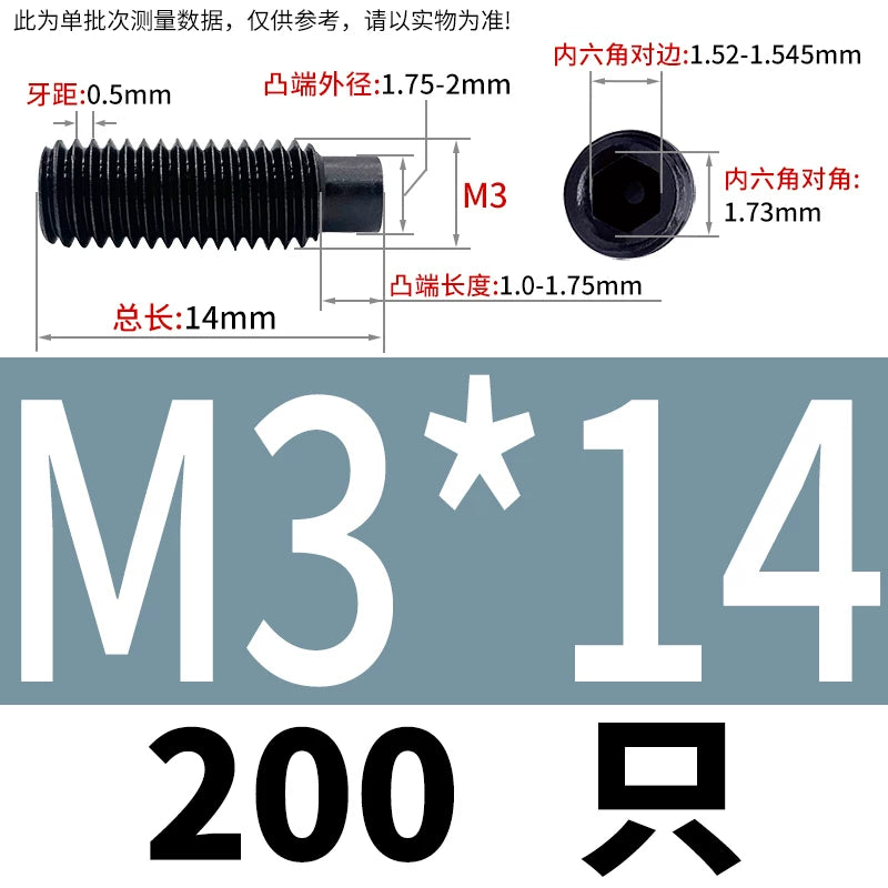 GB79/DIN915 M2.5-M16 Convex End Screw 12.9 Grade Hex Socket Cylindrical Headless Industrial Set Screw