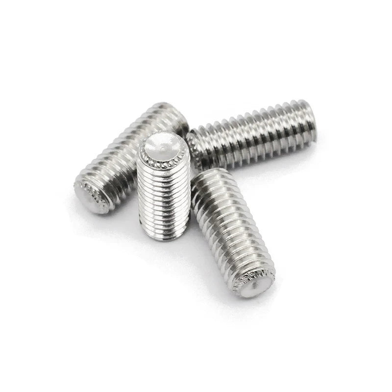 916K Headless Set Screw 304/316L Stainless Steel Hex Socket Knurled Concave End Threaded