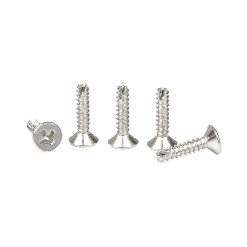 M1.7-M5 304 stainless steel countersunk head cutting tail self-tapping screw flat head self-tapping milling tail screw self-tapping screw for Furniture & Woodworking