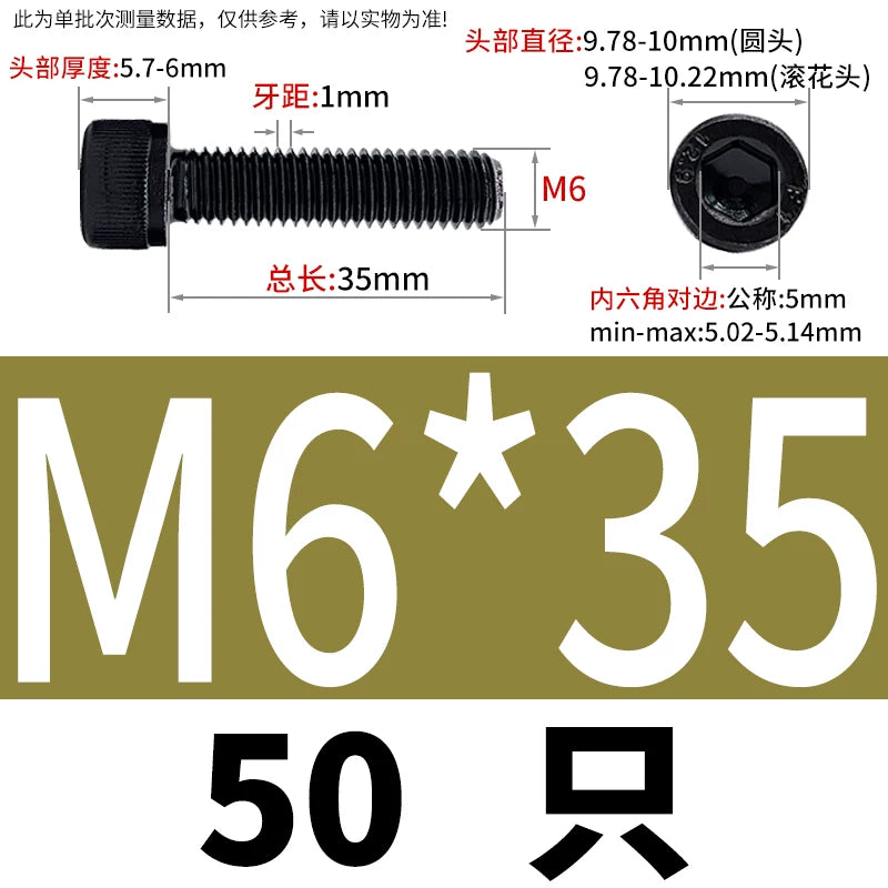 DIN912  M1.4-M16 Grade 12.9 Cup Head Hexagon Screw Full Thread Cylindrical Knurled Head Metric Screw