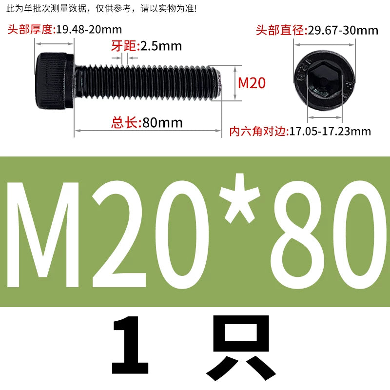 DIN912  M18-M27 Grade 12.9 Machine Screw M18-M27 Knurled Cup Head Hex Socket Full Thread Alloy Steel Fastener