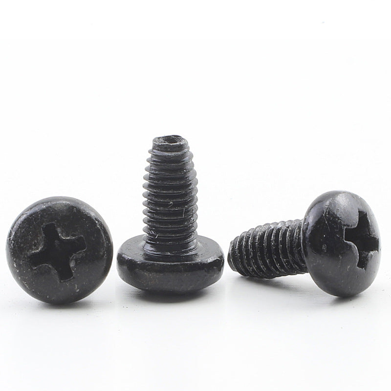 M3/M5/M6 8.8 grade high strength black cross round head triangular tooth screw cross pan head machine tooth screw for Machinery & Furniture