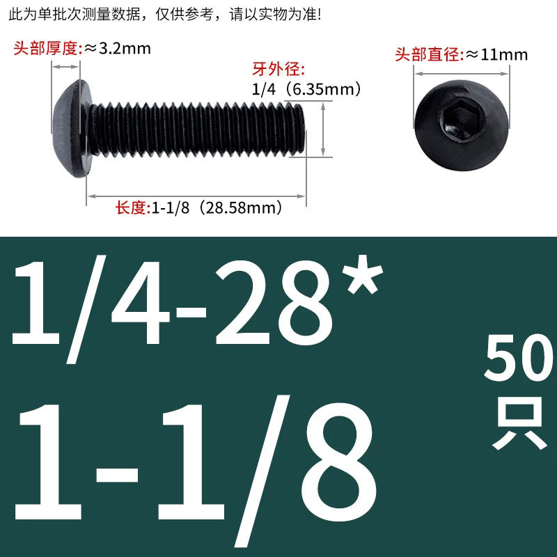 10.9 Grade UNC/UNF/BSW Screw Round Mushroom Cup Head Hex Machine Screw