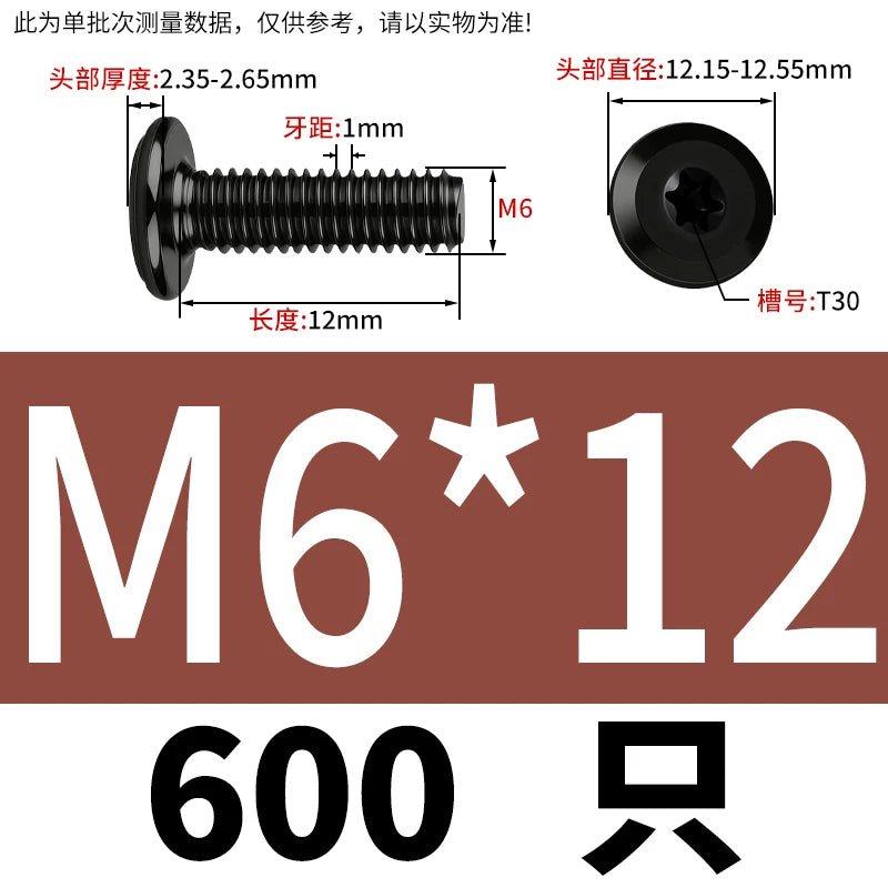 Black Torx Flat Head Furniture Screws & Sleeved Nut Set | 304 Stainless Steel | M3 M4 M5 M6 M8