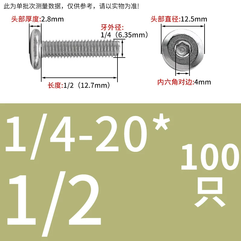 UNC 304 Stainless Steel Screw Nut Set US Imperial Hex Flat Head Chamfer Furniture Pair Lock Splint Fastener