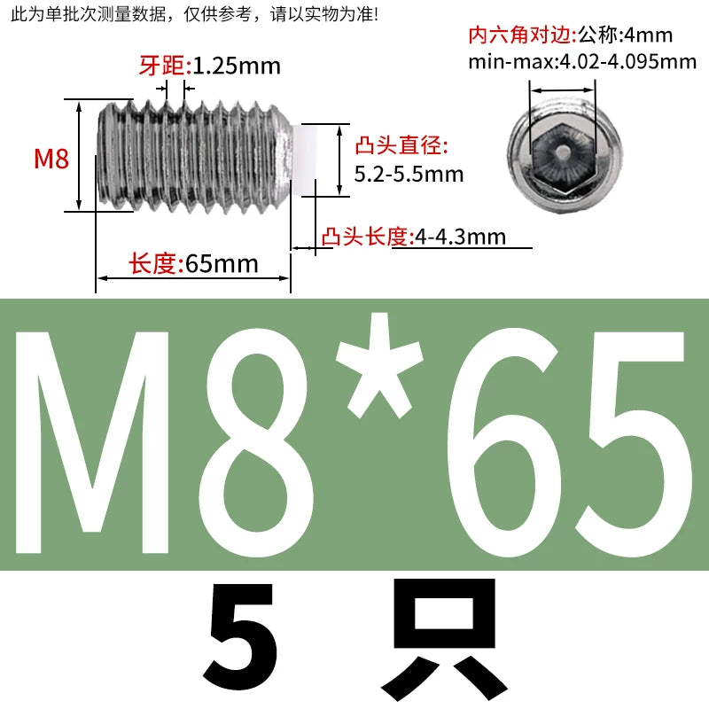 POM/Nylon Rubber Head Plunger 304 Stainless Steel Buffer Stop Screw M2-M10