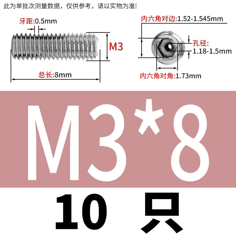 DIN913 Hex Socket Set Screw 304/316 Hollow Perforated Vacuum Exhaust Screw