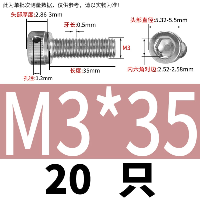 DIN912 Stainless Steel Lead Seal Screw Hex Head Side Hole Anti-Dislodge Fastener
