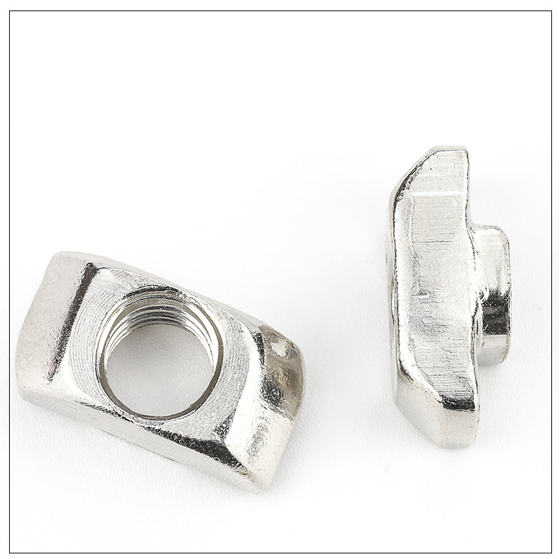 M3M4M5M6M8 European Standard Nickel Plated T-Nuts Hammer Head Boat Nuts for 20/30/40 Aluminum Profile  for Framing & Industrial Assembly