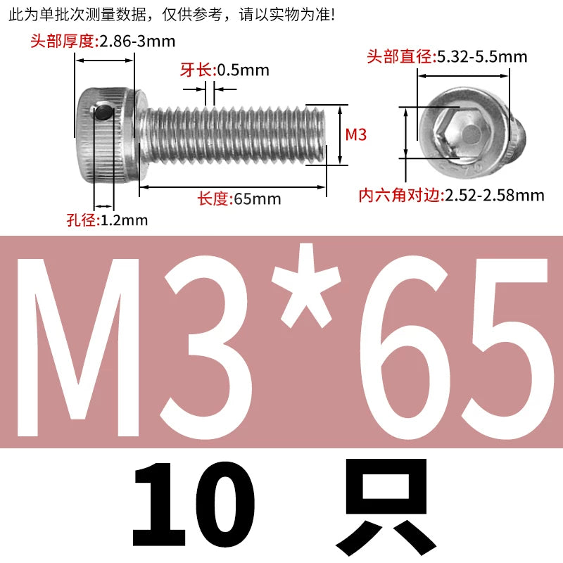 DIN912 Stainless Steel Lead Seal Screw Hex Head Side Hole Anti-Dislodge Fastener