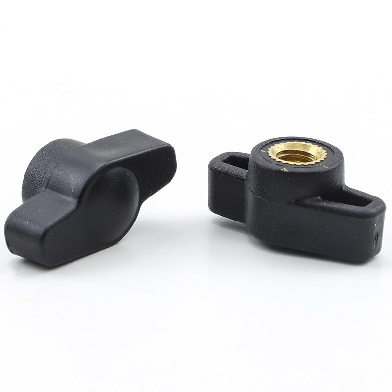 M5/M6/M8  4.8 grade black Z-shaped blind hole nut spot wholesale plastic hand screw rubber head nut for Industrial Equipment & Household Installation