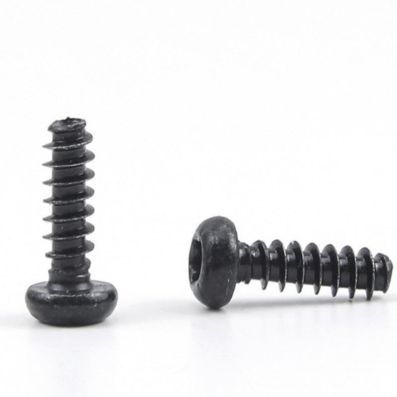M3x10 304 stainless steel galvanized black plum blossom round head flat tail self-tapping screw PB screw black flower screw for Plastic & Metal Installation