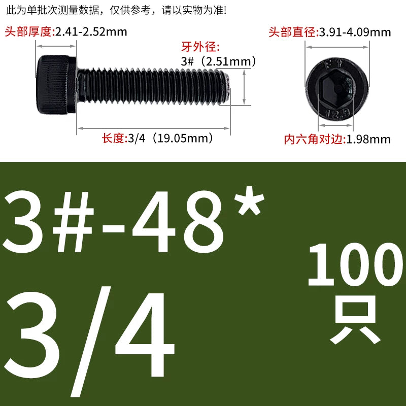 UNC/UNF Grade 12.9 Imperial Screw American Hexagon Cup Head Cylinder High Strength Fastener