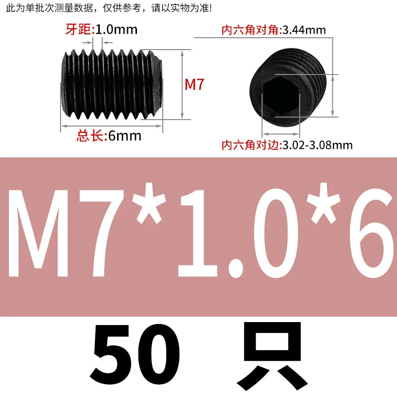 DIN913/GB77 M4-M12 Set Screw 12.9 Grade Fine Thread Flat End Headless Hex Socket Screw