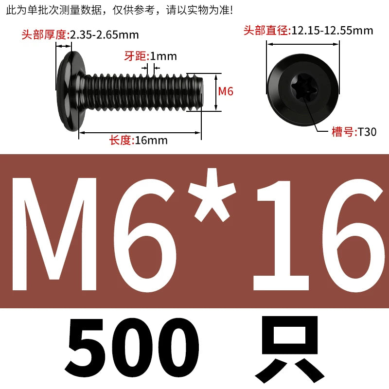 Black Torx Flat Head Furniture Screws & Sleeved Nut Set | 304 Stainless Steel | M3 M4 M5 M6 M8