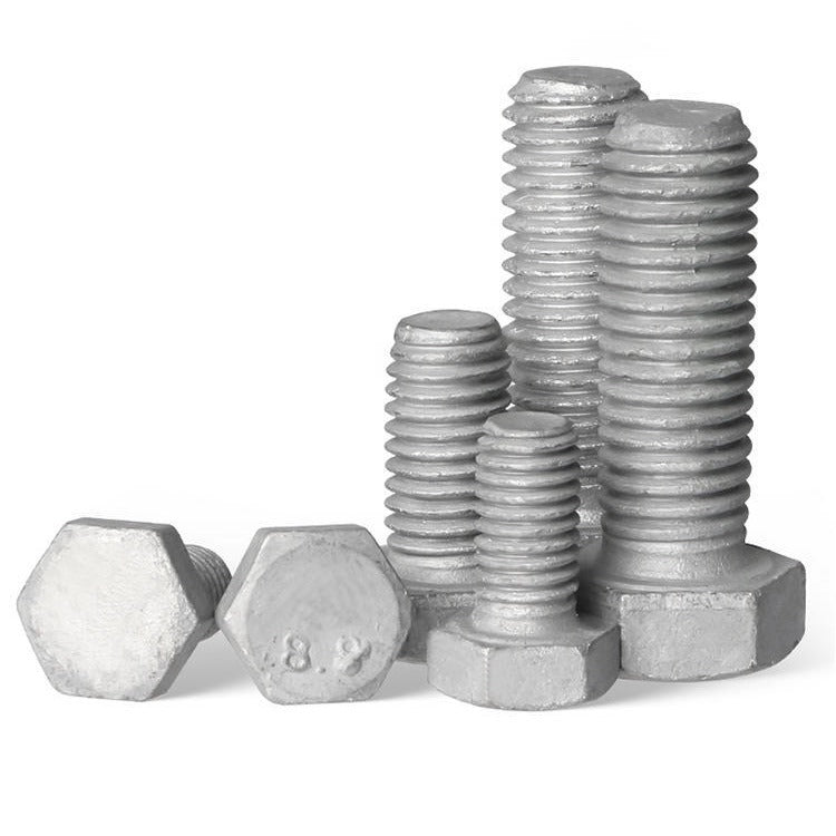 M10/M12/M14 8.8 grade hot dip galvanized outer hexagon screws iron bolt high strength screws hot dip galvanized screws for Construction Projects