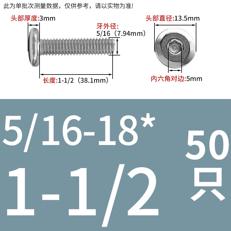 UNC 304 Stainless Steel Screw Nut Set US Imperial Hex Flat Head Chamfer Furniture Pair Lock Splint Fastener