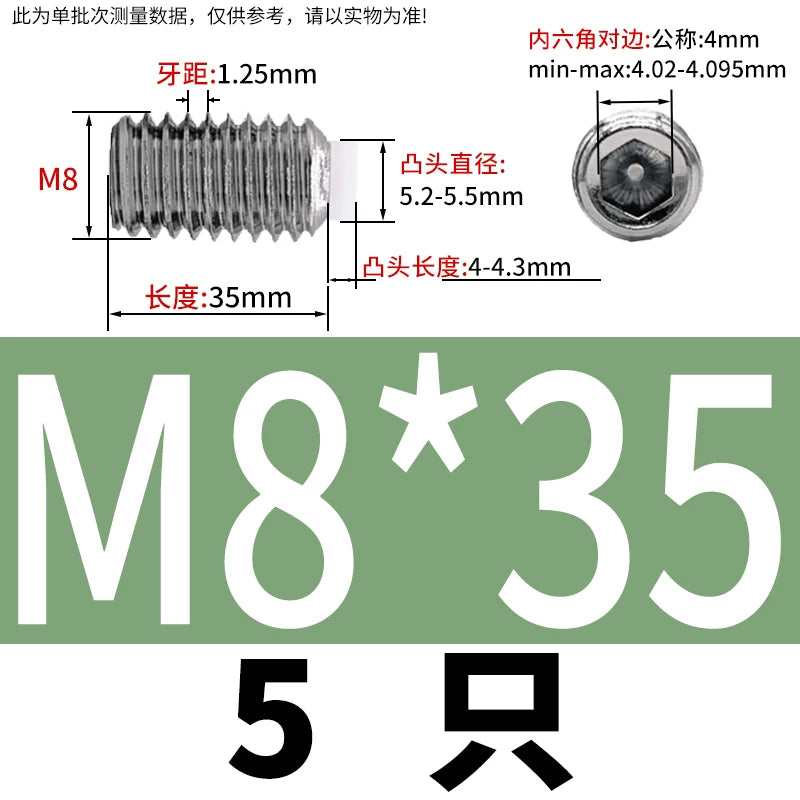 POM/Nylon Rubber Head Plunger 304 Stainless Steel Buffer Stop Screw M2-M10