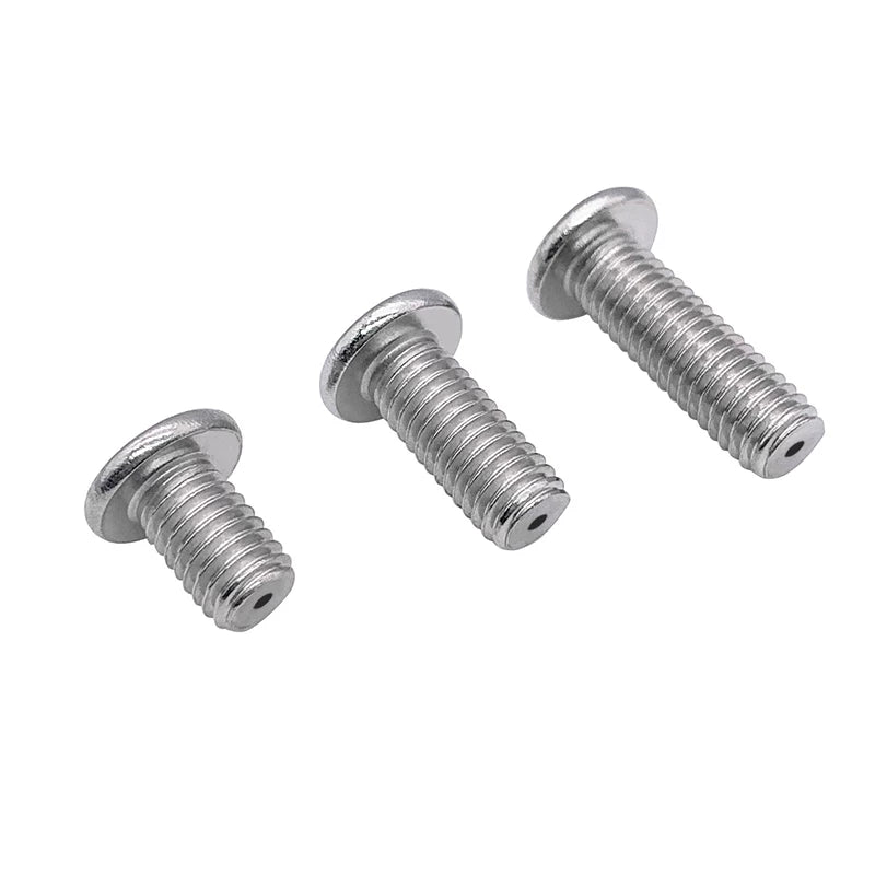 M3-M8 304 Stainless Steel C-Head Thin Head Screw Hollow Exhaust Vacuum Hex Punch Through Hole Threaded Screw