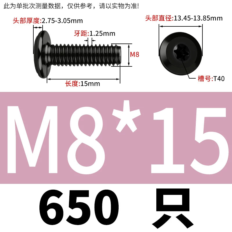 Black Torx Flat Head Furniture Screws & Sleeved Nut Set | 304 Stainless Steel | M3 M4 M5 M6 M8