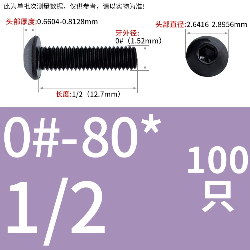 10.9 Grade UNC/UNF/BSW Screw Round Mushroom Cup Head Hex Machine Screw