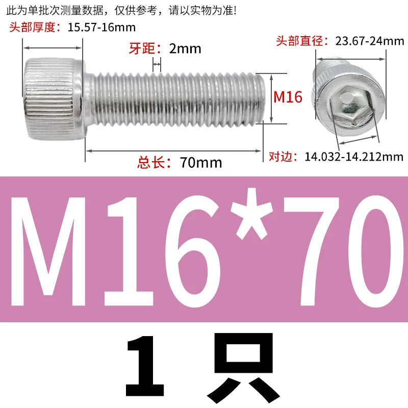 DIN912 2205/310S Hex Socket Screw Extra Long Knurled Cylindrical Cup Head Stainless Steel Bolt