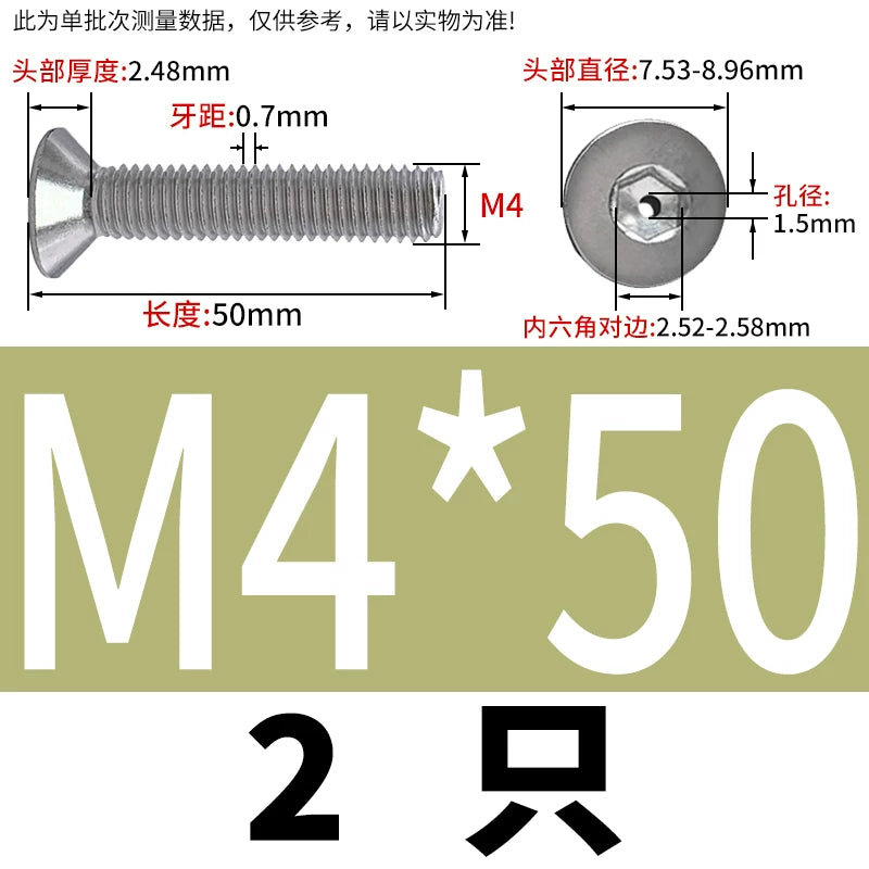 M2-M16 304/316 Stainless Steel Screw Countersunk Hex Hollow Exhaust Vacuum Through-Hole Bolt