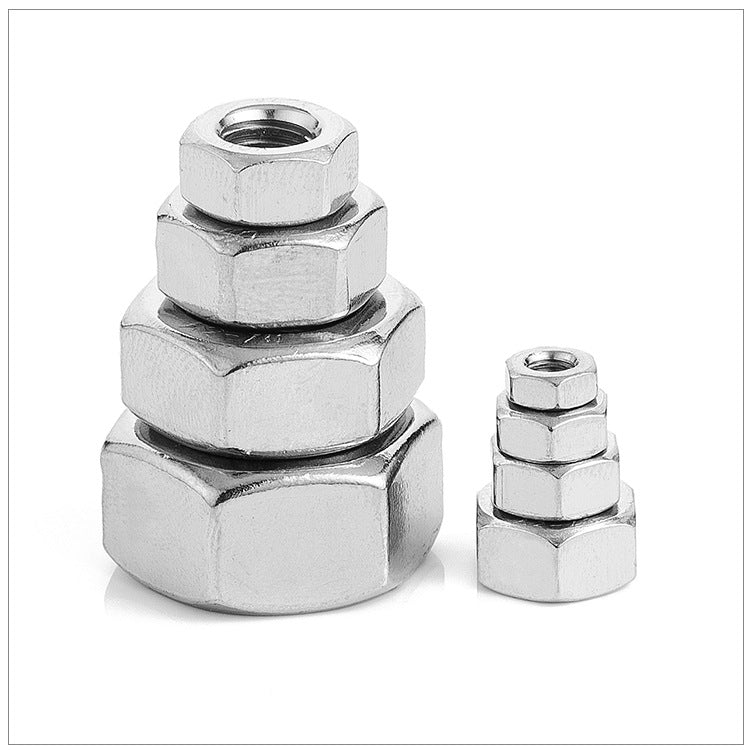 3# 4# 1/4 '5/16 304 Stainless Steel British American Hexagon Nut External Hexagon Nut British American Nut for Furniture & Construction