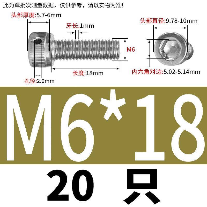 DIN912 Stainless Steel Lead Seal Screw Hex Head Side Hole Anti-Dislodge Fastener