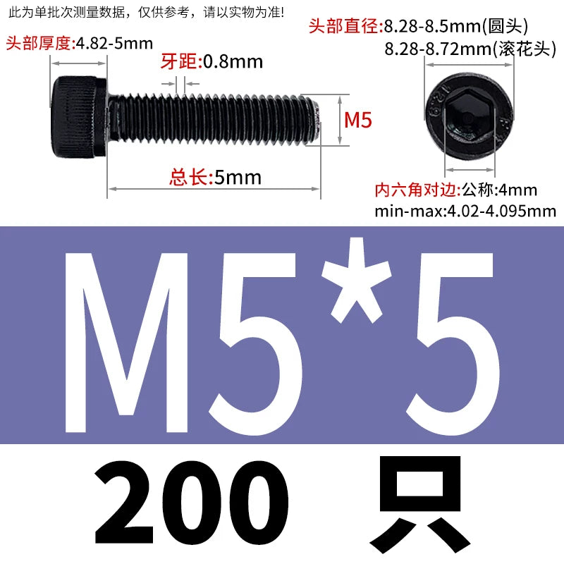 DIN912  M1.4-M16 Grade 12.9 Cup Head Hexagon Screw Full Thread Cylindrical Knurled Head Metric Screw