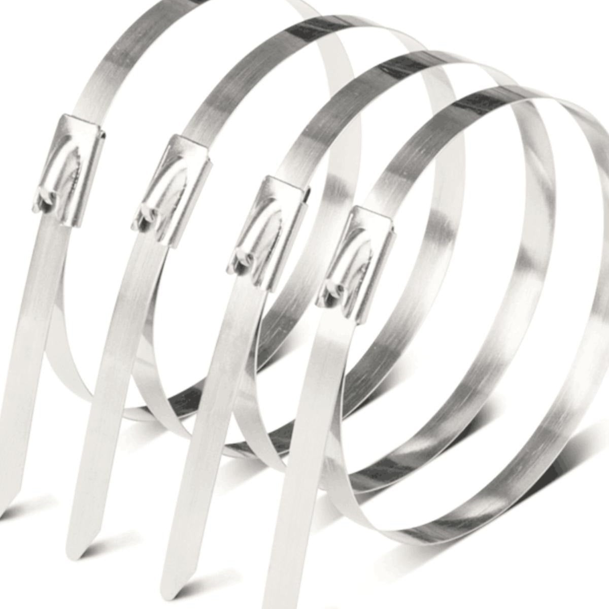 304 stainless steel cable tie self-locking cable tie metal cable tie outdoor strap high temperature resistant fixed tensioner