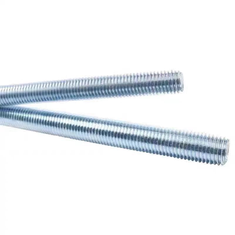 M8M10M12M16-M24  8.8 grade galvanized screw one meter tooth strip blue and white zinc full tooth screw full thread national standard for Construction & Industrial Fixing