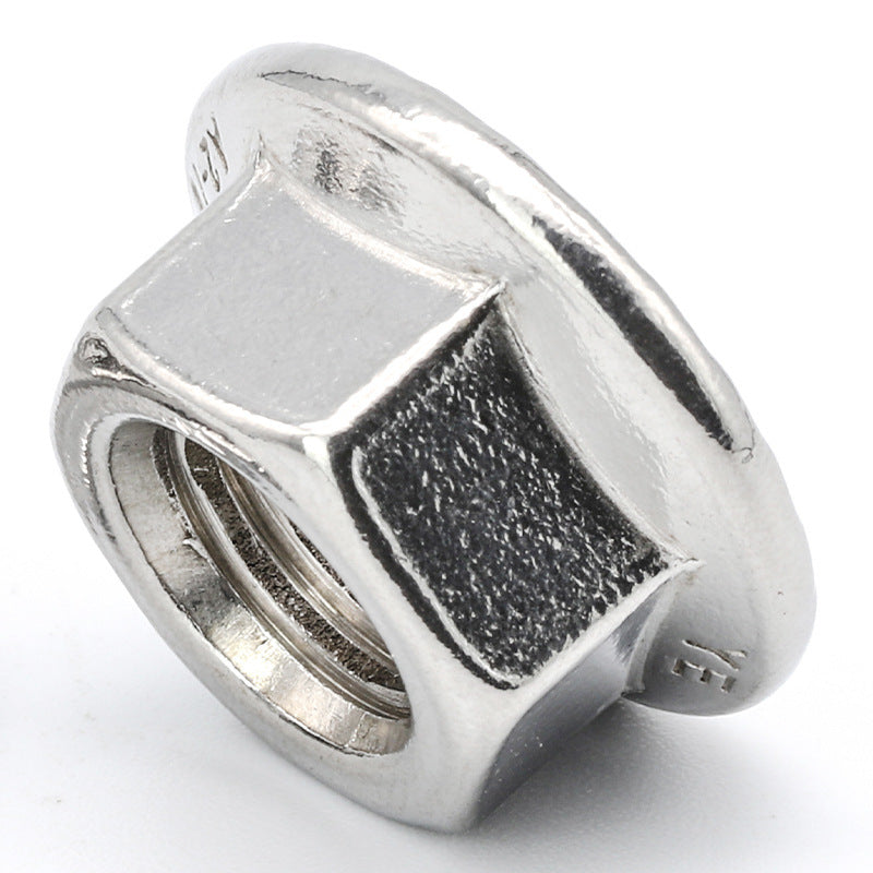 M4/M6/M8 304 stainless steel anti-tooth flange nut anti-wire hexagonal flange mother left-handed flange nut for Machinery & Equipment