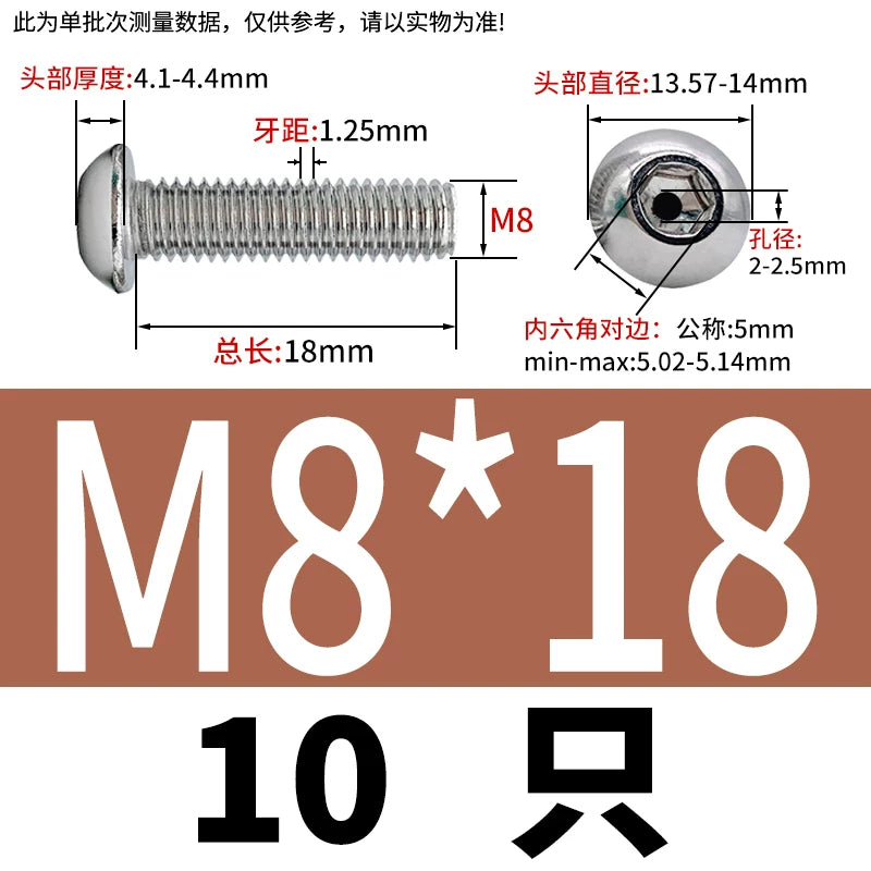 M2.5-M12 304/316 Stainless Steel Exhaust Screw Hex Socket Round Head Hollow Punching Vacuum Through Hole Threaded Screw