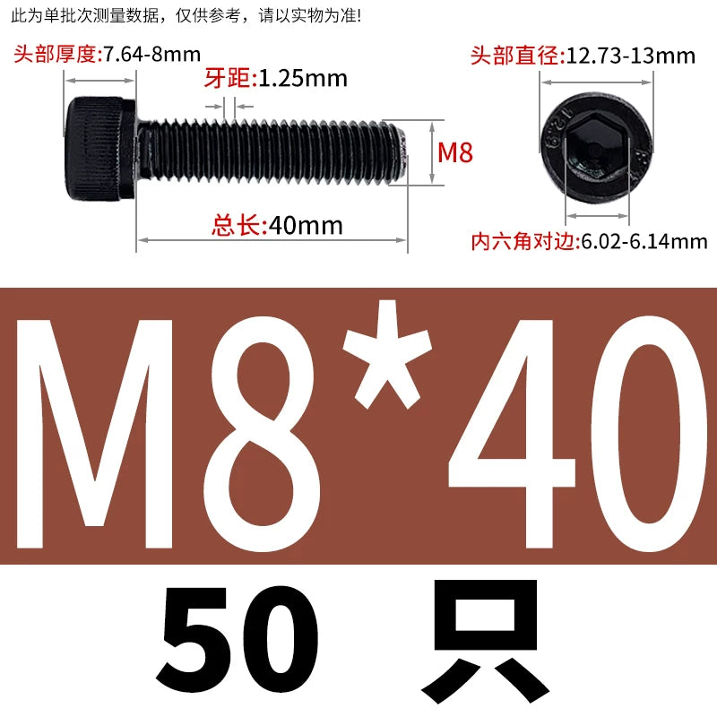 DIN912  M1.4-M16 Grade 12.9 Cup Head Hexagon Screw Full Thread Cylindrical Knurled Head Metric Screw