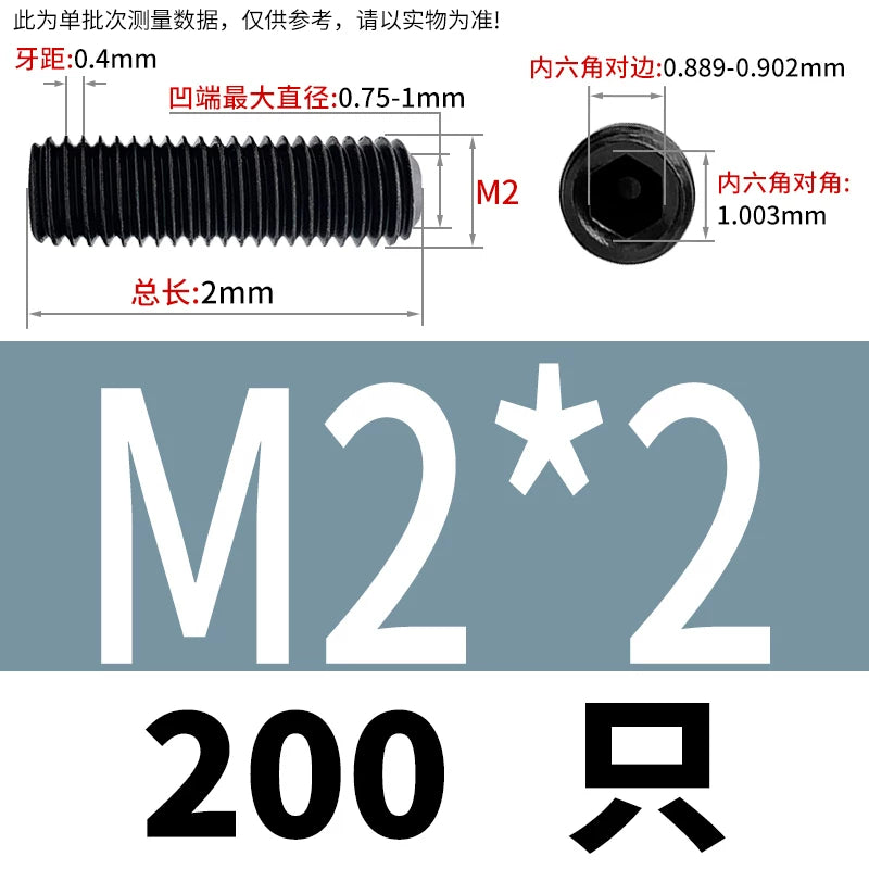 DIN916/GB80 M1.6-M24 Concave End Screw | 12.9 Grade Hex Socket Headless Industrial Set Screw