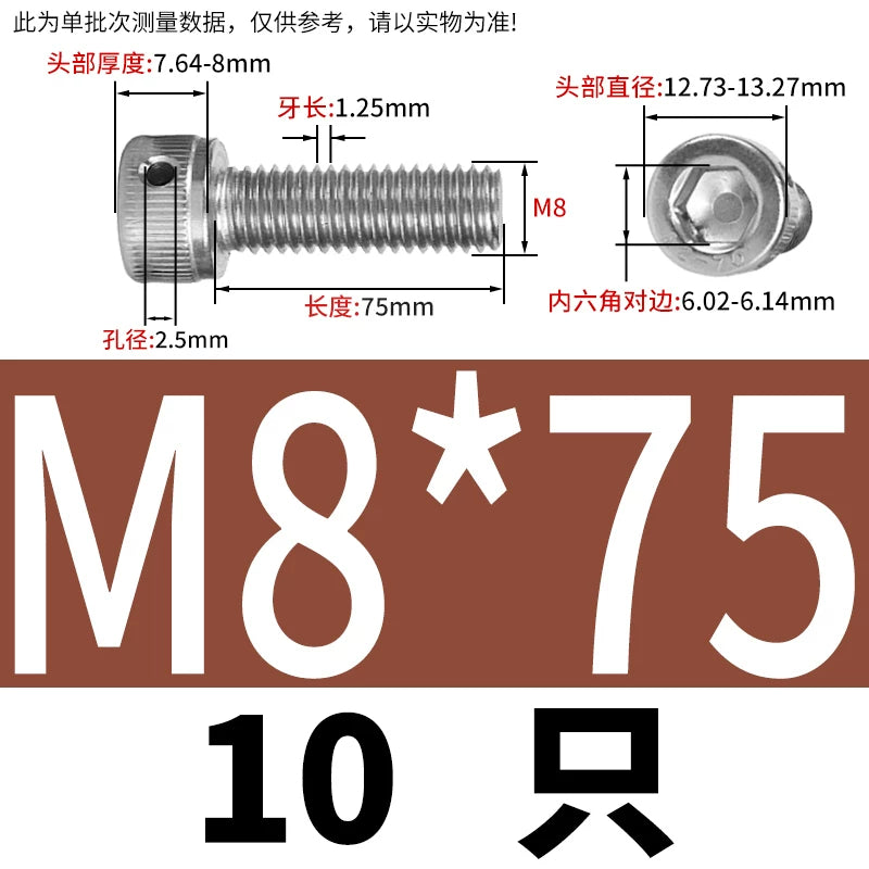 DIN912 Stainless Steel Lead Seal Screw Hex Head Side Hole Anti-Dislodge Fastener