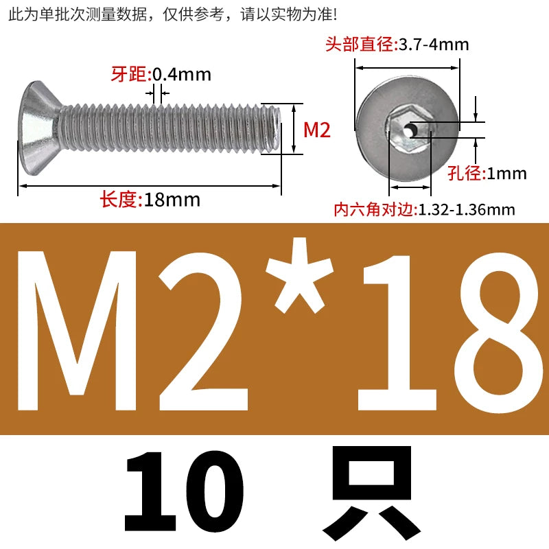 M2-M16 304/316 Stainless Steel Screw Countersunk Hex Hollow Exhaust Vacuum Through-Hole Bolt
